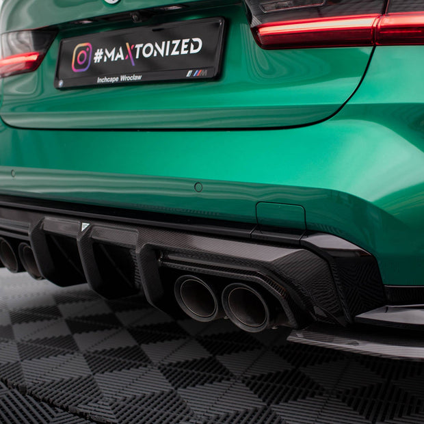 Prepreg Carbon Fiber Bakre Diffuser för BMW M3 Sedan / Touring G80 / G81