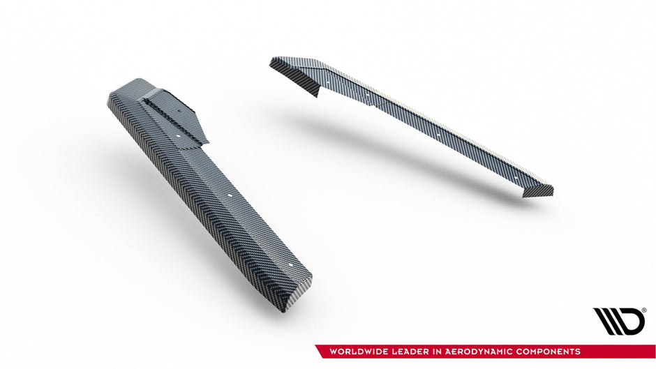 Prepreg Carbon Fiber Bakre Sidosplitters för Audi RS7 C8