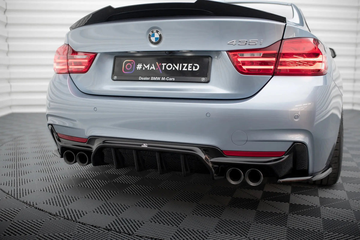Maxton Design Diffusor V1 – BMW 4-Serie F32/F36 M-Sport (Dubbla utblås båda sidor) Maxton Design
