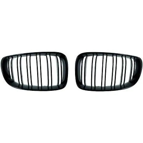 Blanksvart Sportgrill Dubbelribbad – BMW F20 F21 (2011-2015) Maxton Design