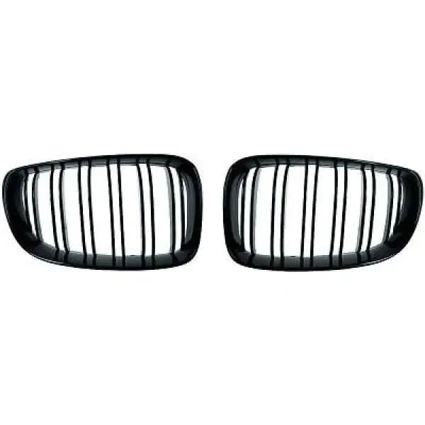 Blanksvart Sportgrill Dubbelribbad – BMW F20 F21 (2011-2015) Maxton Design