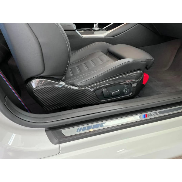 Sidokåpor till Comfort-säten i pre-preg carbon för BMW M2 G87, M3/M4 G80–G83 & M8 F91–F93