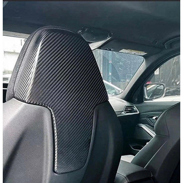Kåpor till säten och nackstöd i Dry carbon för BMW M3 G80 & M4 G82/G83