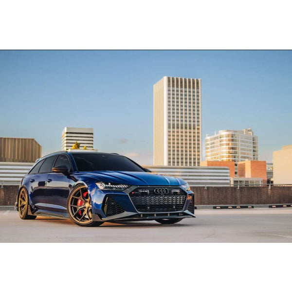Stylingpaket i pre-preg carbon för Audi RS6 C8 2020–2023 – 6 delar med grillram