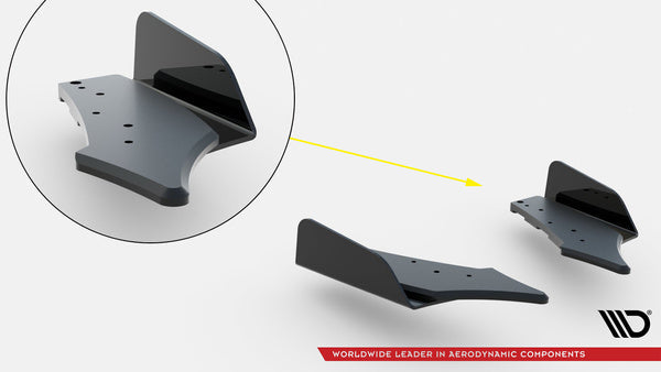 Street Pro Bakre Sidosplitters V.2 + Flaps för BMW 1 M-Pack F70