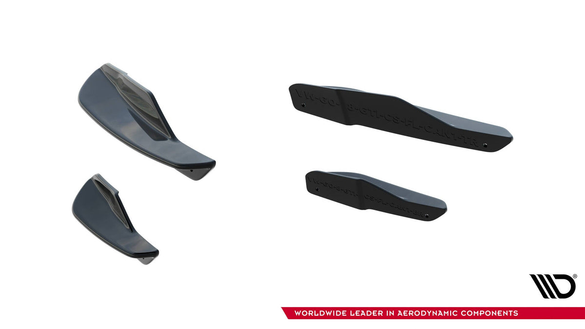 Främre Stötfångare Wings (Canards) för Volkswagen Golf GTI Clubsport Mk8 Facelift