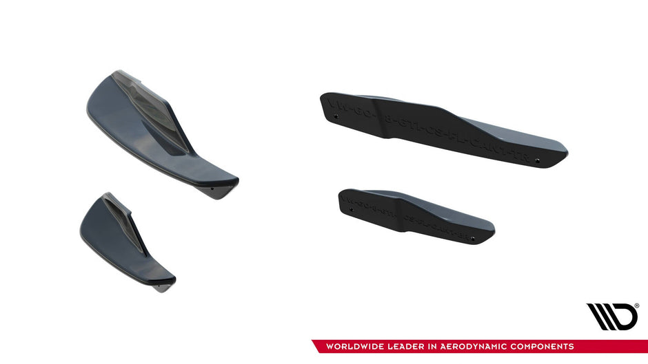 Främre Stötfångare Wings (Canards) för Volkswagen Golf GTI Clubsport Mk8 Facelift