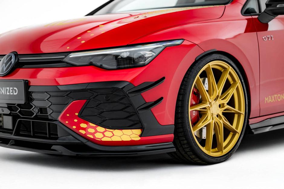 Främre Stötfångare Wings (Canards) för Volkswagen Golf GTI Clubsport Mk8 Facelift