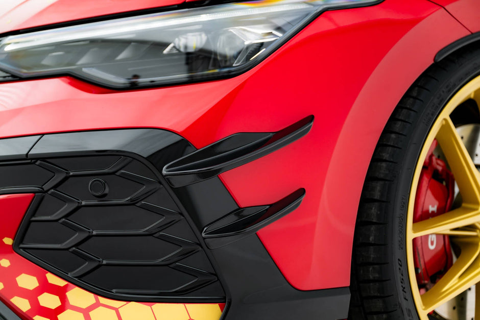 Främre Stötfångare Wings (Canards) för Volkswagen Golf GTI Clubsport Mk8 Facelift