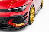Främre Stötfångare Wings (Canards) för Volkswagen Golf GTI Clubsport Mk8 Facelift