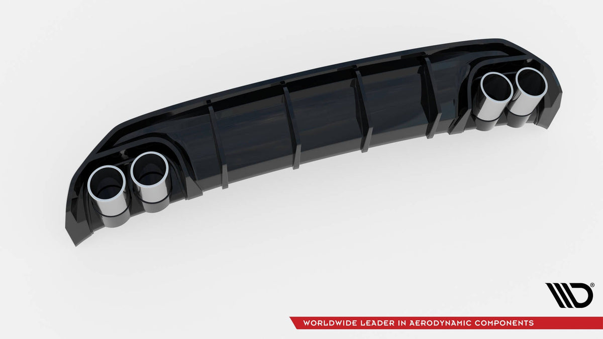 Rear Valance + Exhaust Ends Imitation för Audi A3 S-Line Sedan 8Y