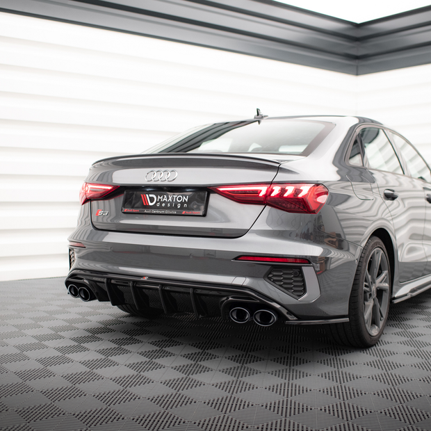 Rear Valance + Exhaust Ends Imitation för Audi A3 S-Line Sedan 8Y