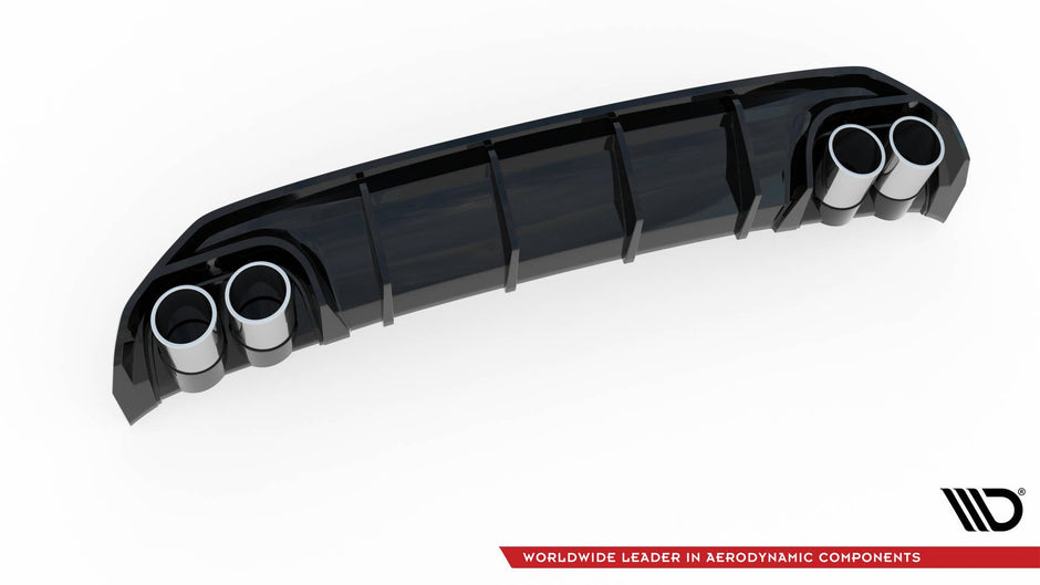 Rear Valance + Exhaust Ends Imitation för Audi A3 S-Line Sportback 8Y