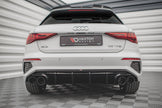Rear Valance + Exhaust Ends Imitation för Audi A3 S-Line Sportback 8Y