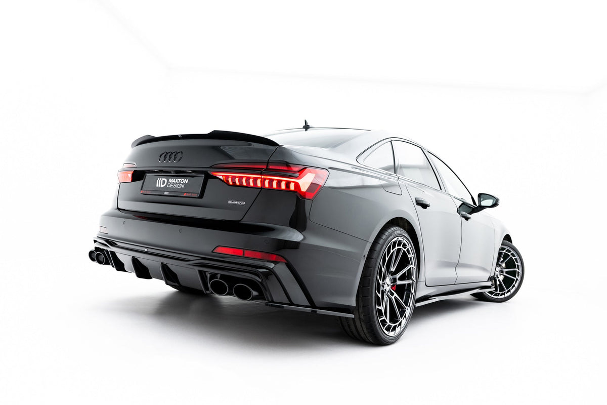 Rear Valance + Exhaust Ends Imitation för Audi A6 S-Line / S6 C8 / C8 Facelift