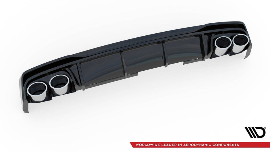 Rear Valance + Exhaust Ends Imitation för Audi A6 S-Line / S6 C8 / C8 Facelift