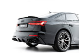 Rear Valance + Exhaust Ends Imitation för Audi A6 S-Line / S6 C8 / C8 Facelift