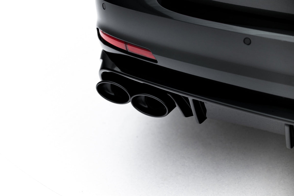 Rear Valance + Exhaust Ends Imitation för Audi A6 Sedan / Avant C8 / C8 Facelift