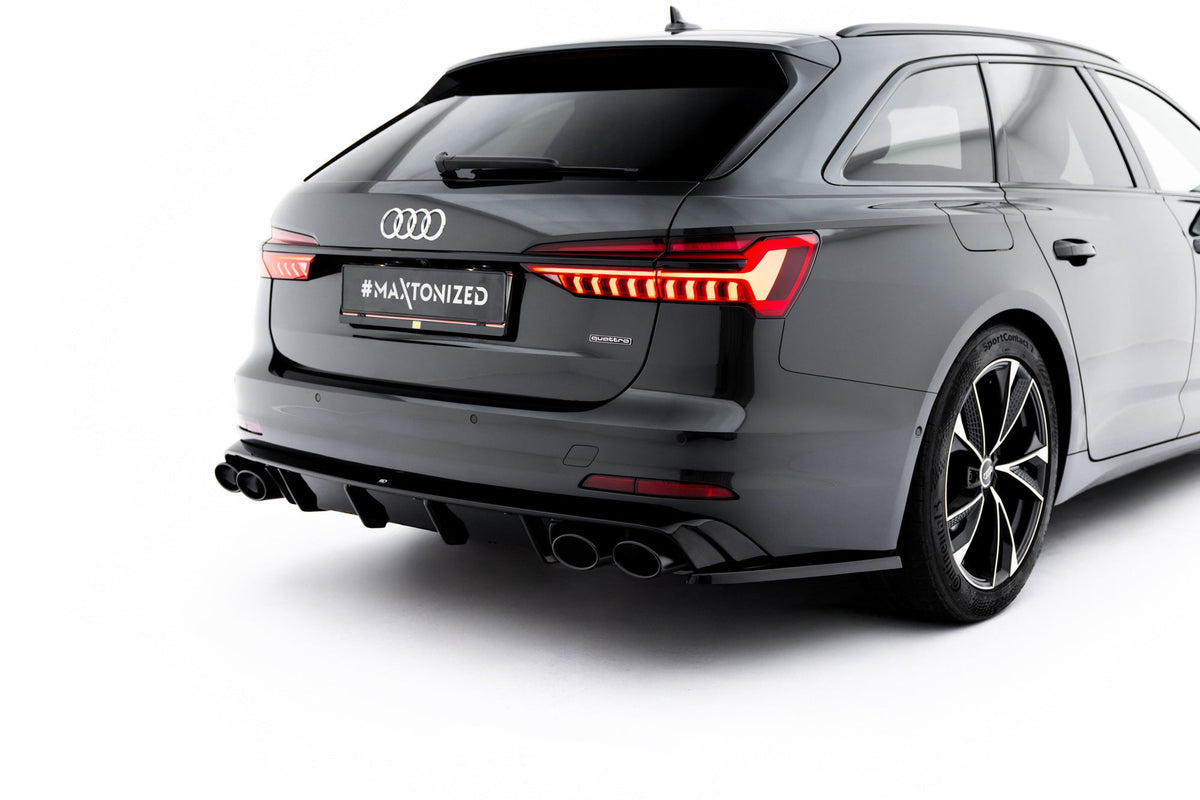Rear Valance + Exhaust Ends Imitation för Audi A6 Sedan / Avant C8 / C8 Facelift