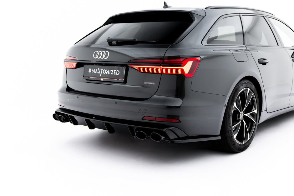 Rear Valance + Exhaust Ends Imitation för Audi A6 Sedan / Avant C8 / C8 Facelift