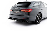 Rear Valance + Exhaust Ends Imitation för Audi A6 Sedan / Avant C8 / C8 Facelift