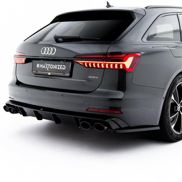 Rear Valance + Exhaust Ends Imitation för Audi A6 Sedan / Avant C8 / C8 Facelift