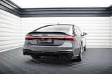 Rear Valance + Exhaust Ends Imitation för Audi A7 S-Line C8 / S7 C8 / C8 Facelift / S7 Facelift