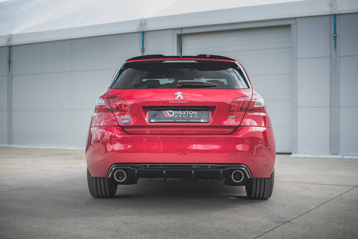 Rear Valance + Exhaust Ends Imitation för Peugeot 308 GT Mk2 Facelift