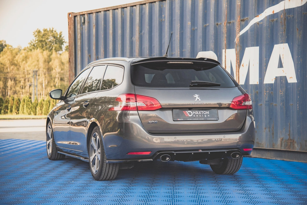 Rear Valance + Exhaust Ends Imitation för Peugeot 308 SW Mk2