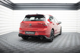 Rear Valance + Exhaust Ends Imitation för Volkswagen Golf GTE / R-Line Mk8 / Mk8 Facelift