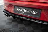 Rear Valance + Exhaust Ends Imitation för Volkswagen Golf GTE / R-Line Mk8 / Mk8 Facelift