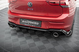 Rear Valance + Exhaust Ends Imitation för Volkswagen Golf GTE / R-Line Mk8 / Mk8 Facelift