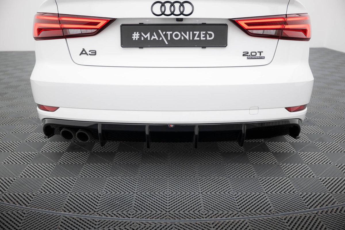 Rear Valance för Audi A3 Sedan 8V Facelift (Version with dual Exhaust tips on one side)