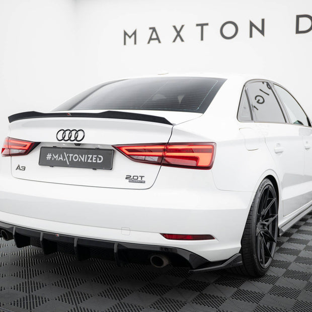 Rear Valance för Audi A3 Sedan 8V Facelift (Version with single Exhaust tips on both sides)