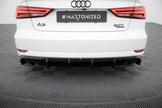 Rear Valance för Audi A3 Sedan 8V Facelift (Version with single Exhaust tips on both sides)