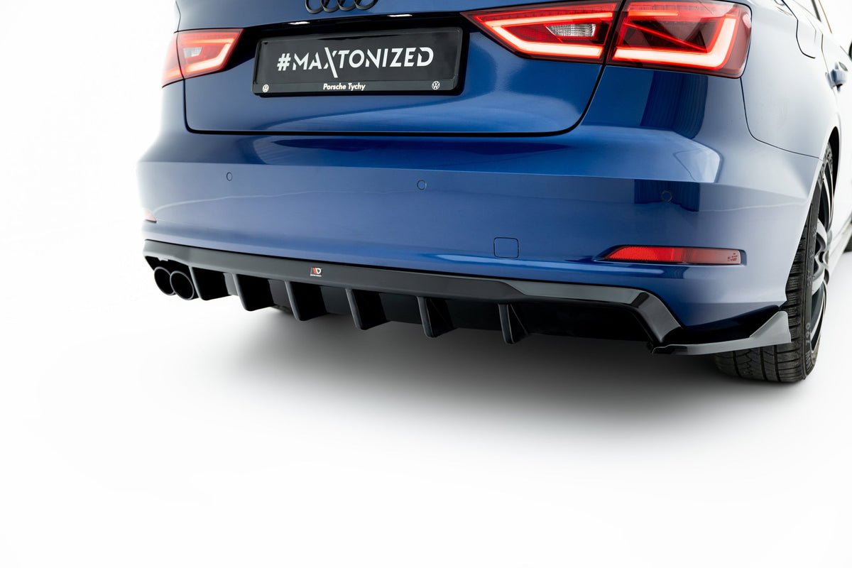 Rear Valance för Audi A3 Sedan 8V (Version with dual Exhaust tips on one side)