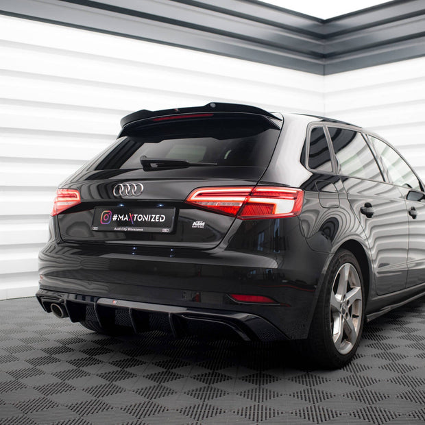 Rear Valance för Audi A3 Sportback 8V Facelift (Version with one Exhaust tip on single side)