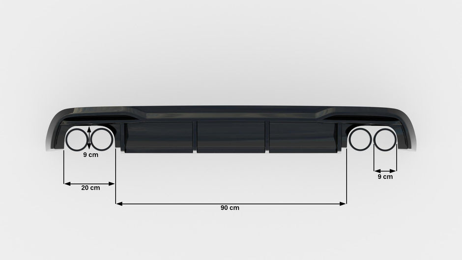 Rear Valance för Audi A5 Coupe 8T Facelift (Version with dual Exhausts on both sides)