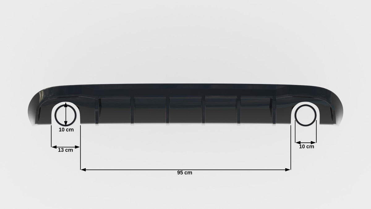 Rear Valance för Audi A5 S-Line Sportback 8T (Version with single Exhaust tips on both sides)