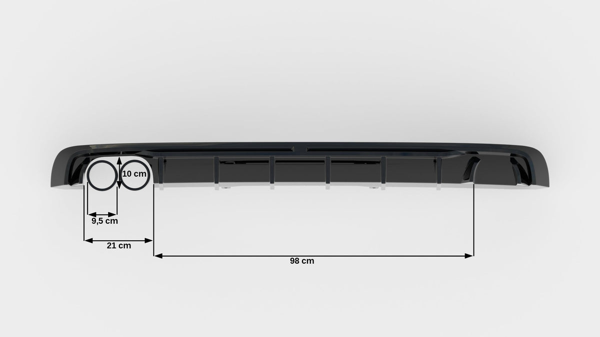 Rear Valance V.1 för Audi A4 S-line B9 (Version with dual Exhaust tips on one side)