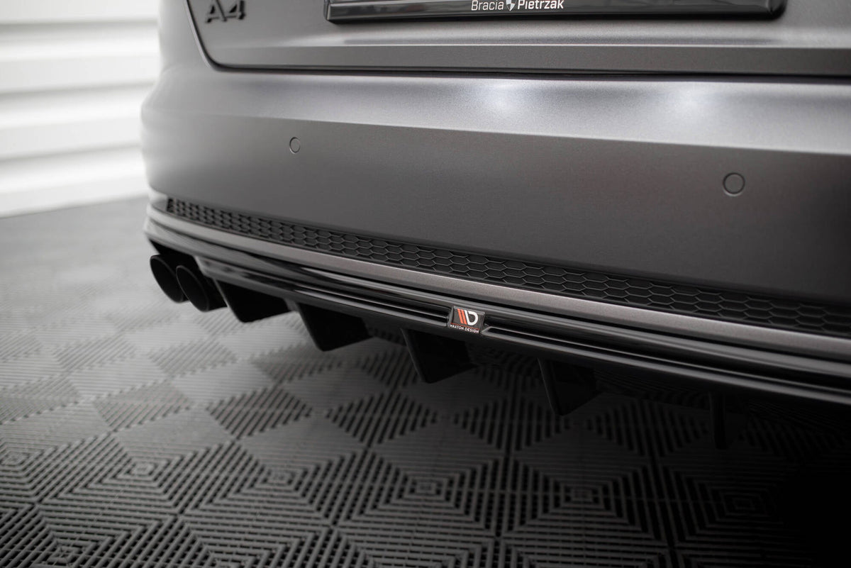 Rear Valance V.1 för Audi A4 S-line B9 (Version with dual Exhaust tips on one side)