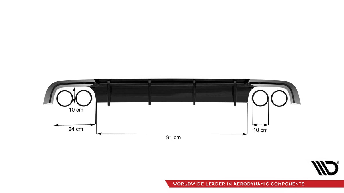 Rear Valance V.1 för Audi S6 C7 Facelift
