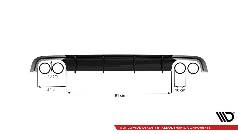 Rear Valance V.1 för Audi S6 C7 Facelift