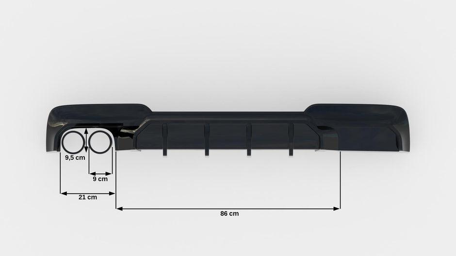 Rear Valance V.2 för BMW 5 M-Pack F10 / F11 (Version with double Exhaust on one side)