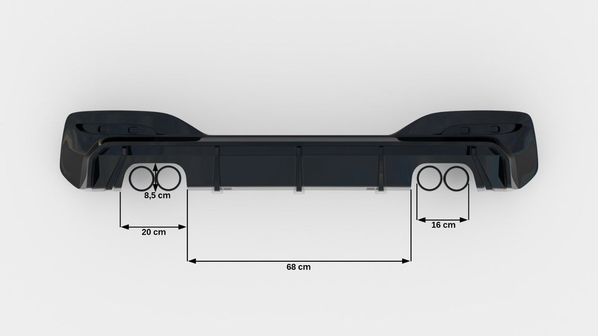 Rear Valance V.3 för BMW 1 M-Pack / M140i F20 Facelift (Version with dual Exhausts on both sides)