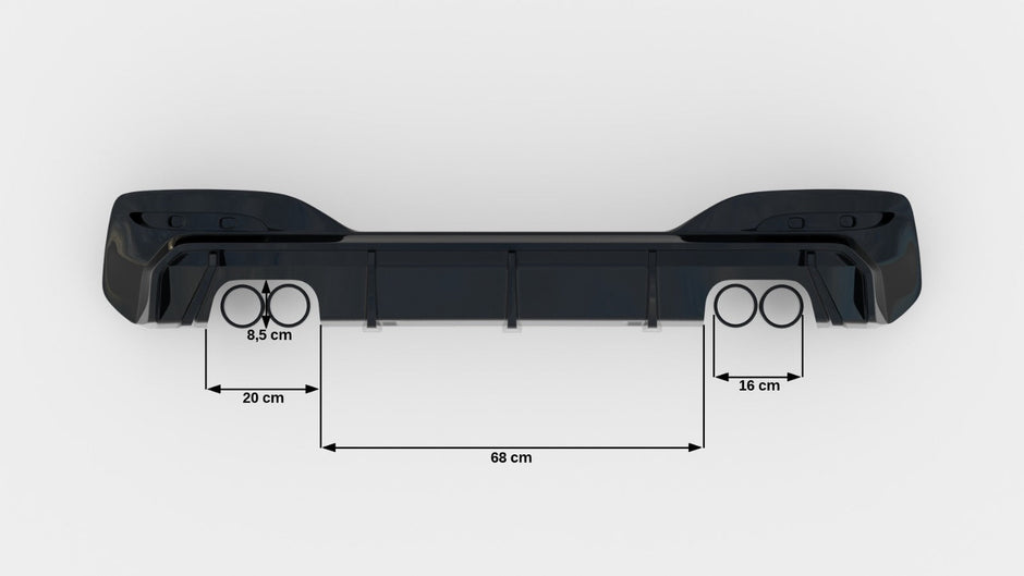 Rear Valance V.3 för BMW 1 M-Pack / M140i F20 Facelift (Version with dual Exhausts on both sides)