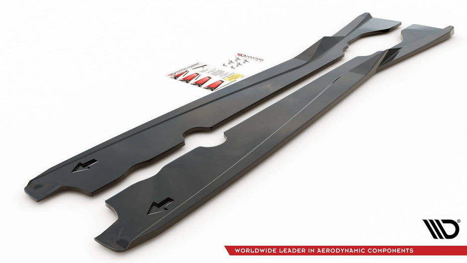 Sidokjolar Diffusers för Chevrolet Corvette C8