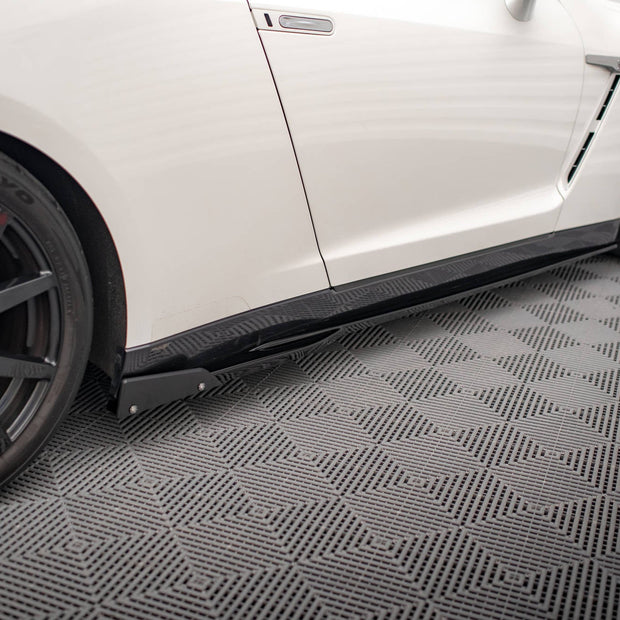 Sidokjolar Diffusers + Flaps för Nissan GTR R35 Facelift