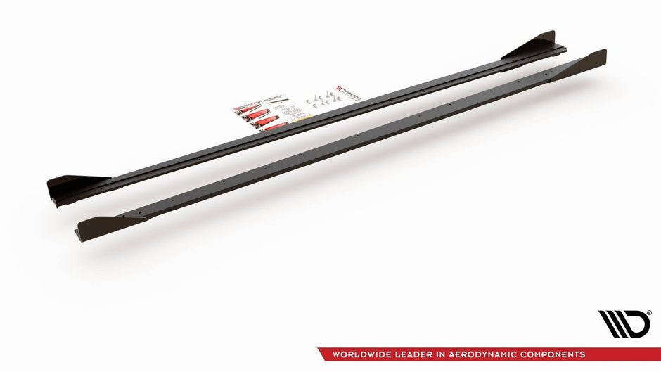 Street Pro Sidokjolar Diffusers + Flaps för Volkswagen Polo GTI Mk6