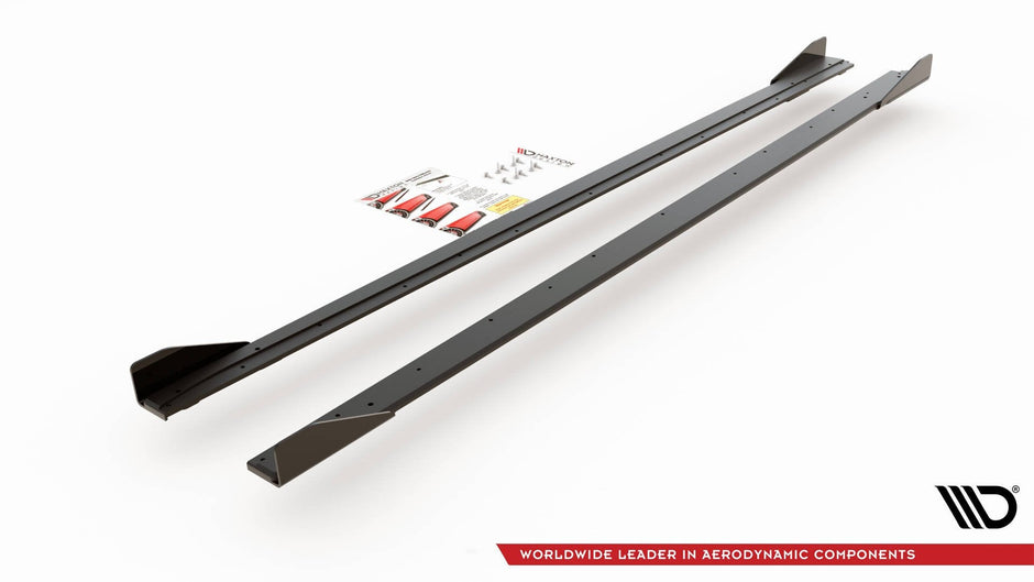 Street Pro Sidokjolar Diffusers + Flaps för Volkswagen Polo GTI Mk6